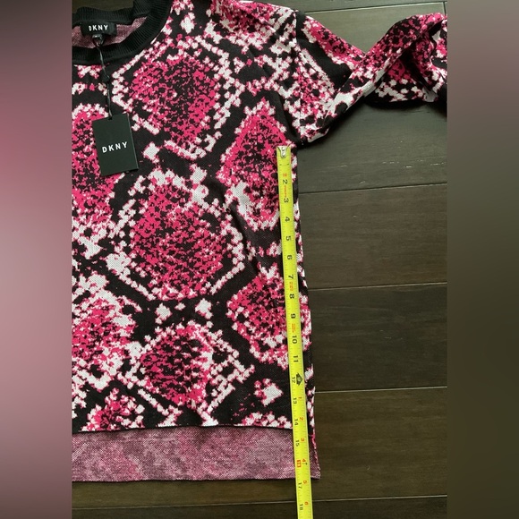 Dkny Black and Pink Graphic Long Sleeve Sweater - Picture 8 of 8
